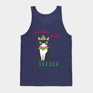 Santa's Little Yelper Christmas Cat Tank Top